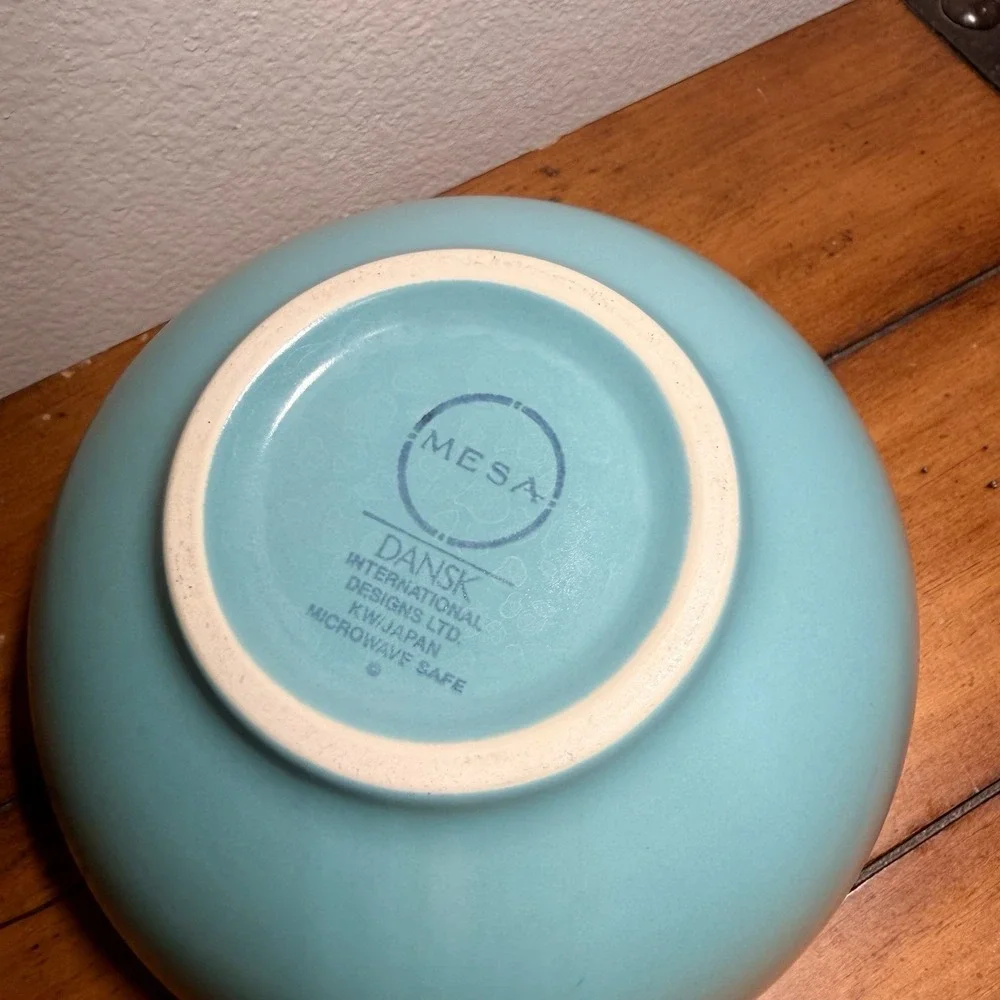 Dansk Mesa Turquoise Southwest Inspired Stoneware Serving Bowl 8‎ Inch, Salad